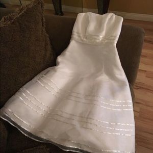 Never used white tube dress from Davids Bridal