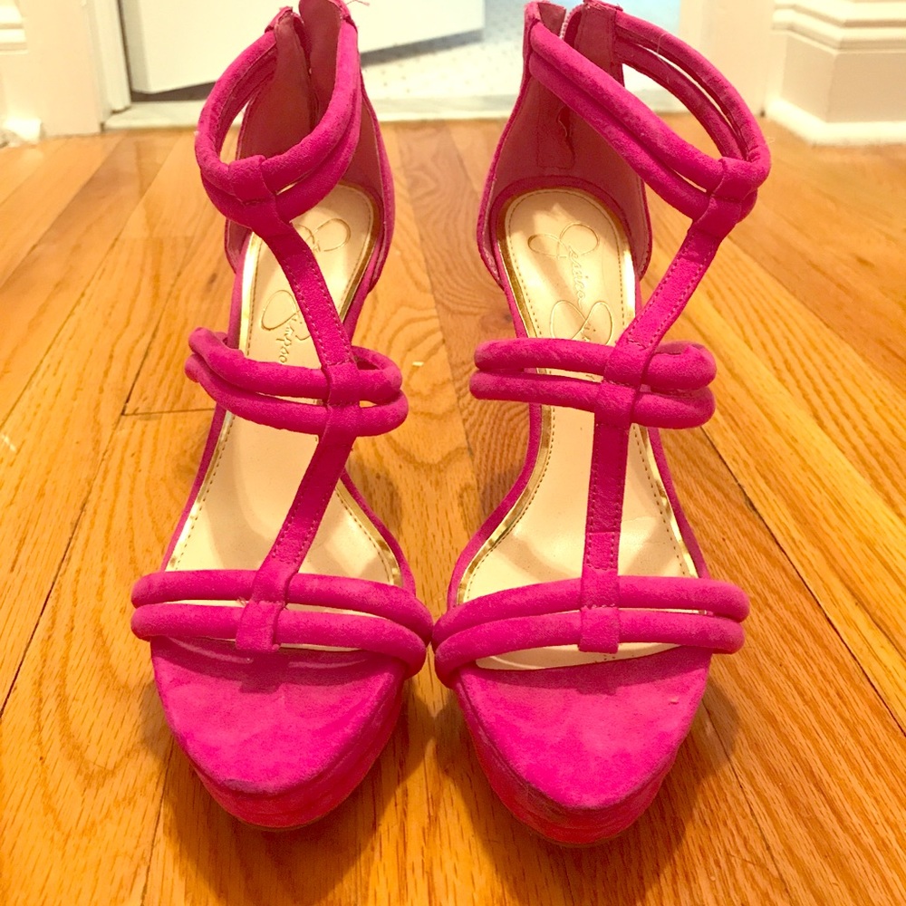 Brand new Pink Suede stilettos