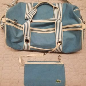 Lacoste tote & travel bag set