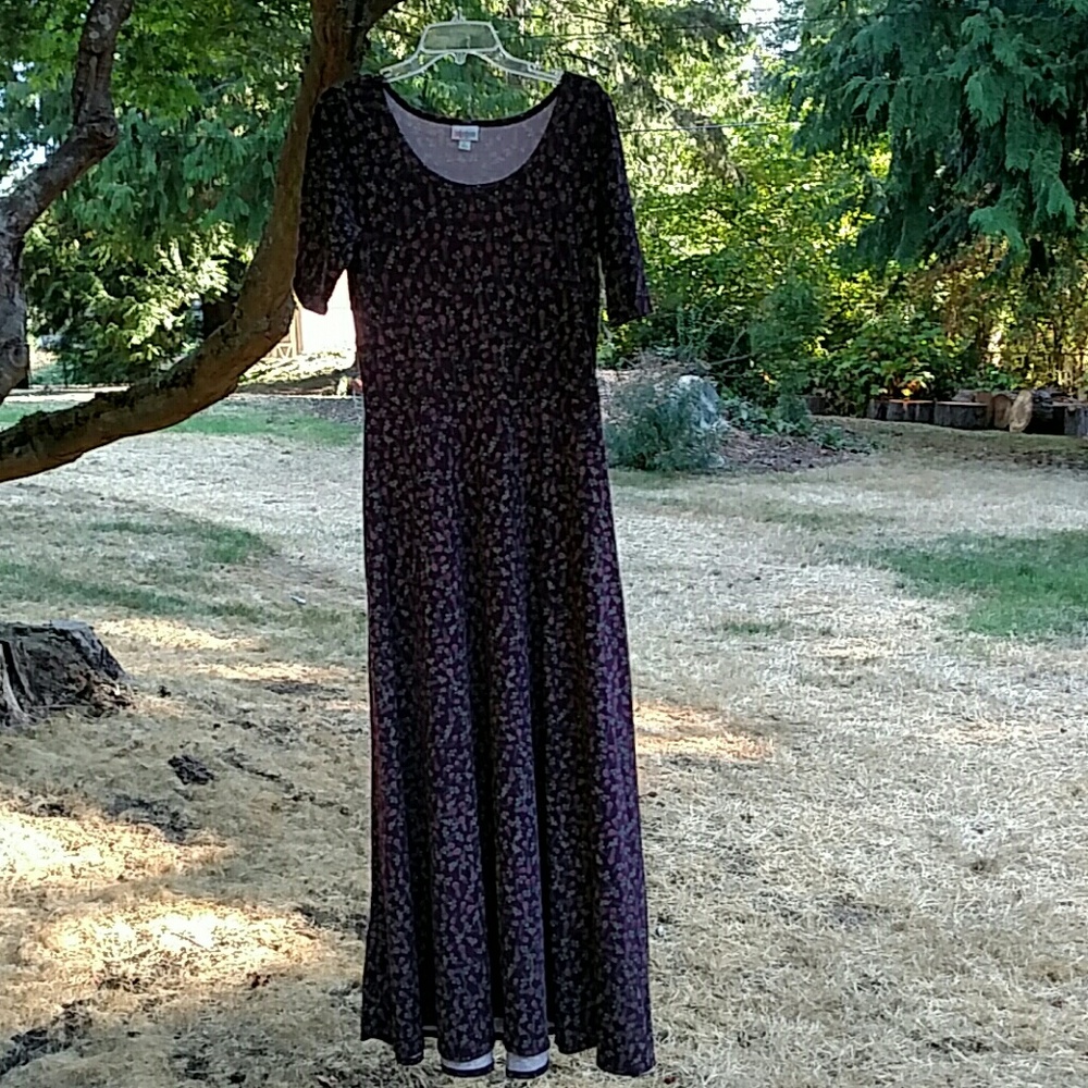 Purple with flowers Lularoe Ana Dress BNWT