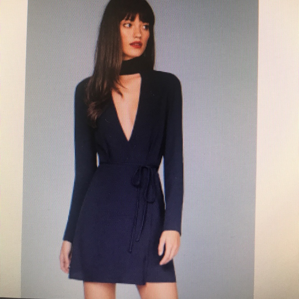 Reformation Campbell Dress in Navy-unworn with tag