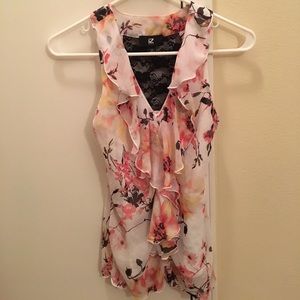 IZ Byer Floral Blouse size XS