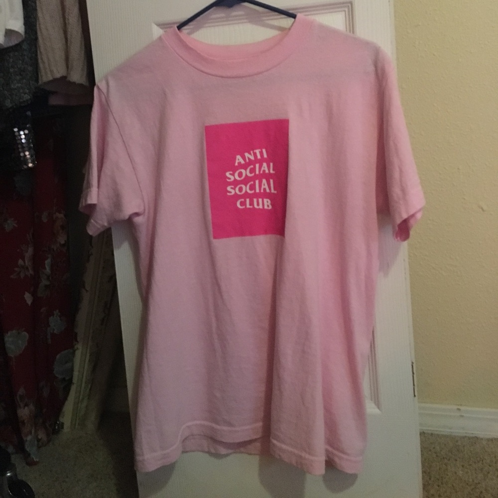 Pink box antisocial social club tshirt