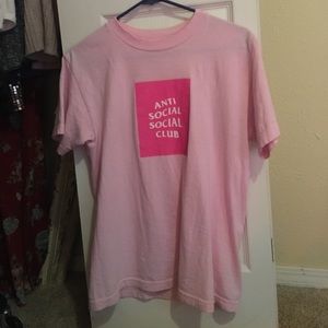 Pink box antisocial social club tshirt