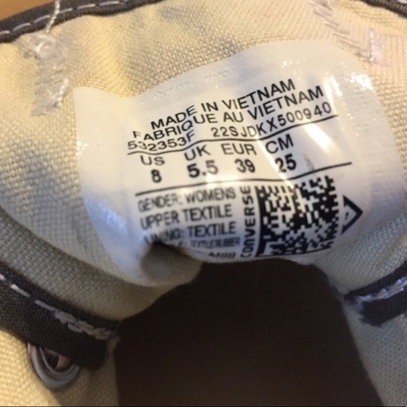 Women's Grey Converse - Picture 2 of 2