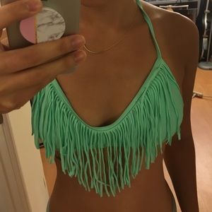 Mint green bikini top