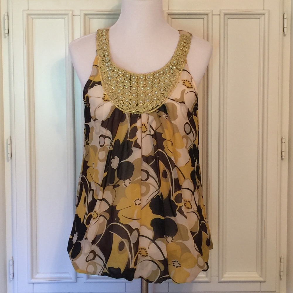 XXI Sleeveless Blouson Ornate Top