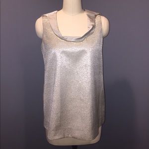 Rachel Zoe metallic sleeveless blouse