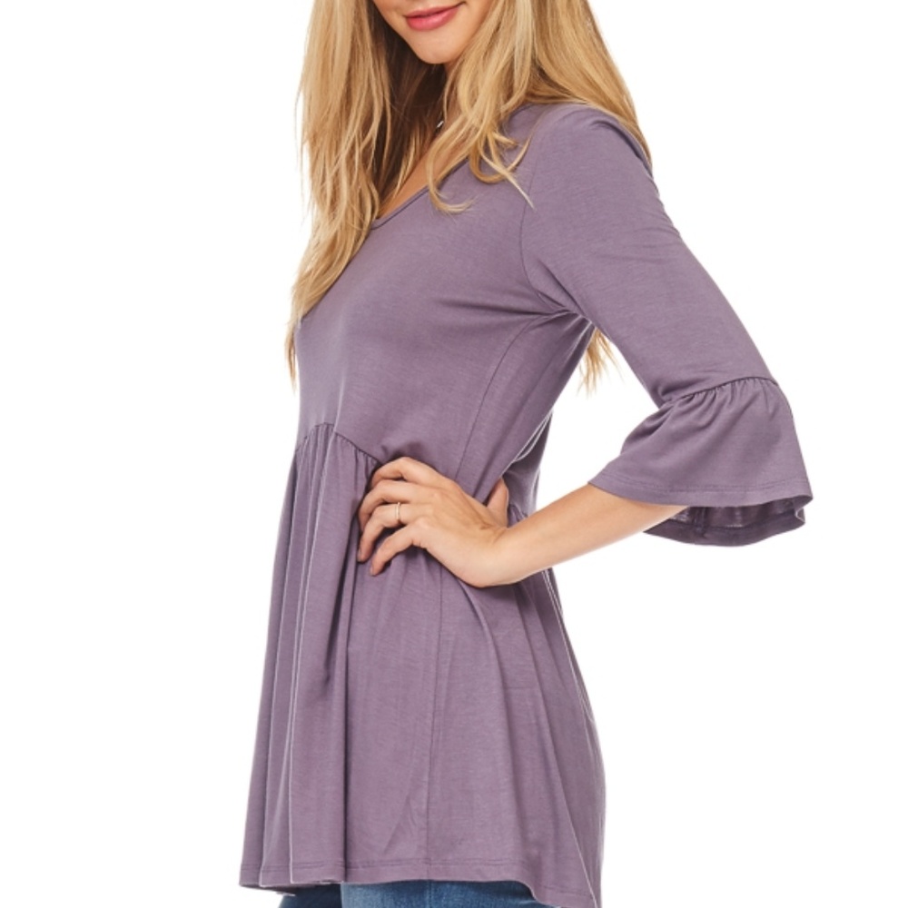 Empire waist flutter sleeve  Bailey top - Picture 2 of 3
