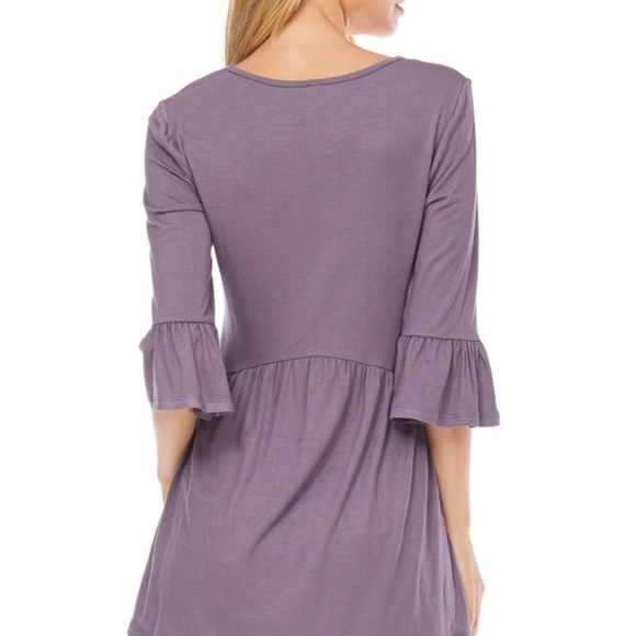 Empire waist flutter sleeve  Bailey top - Picture 3 of 3