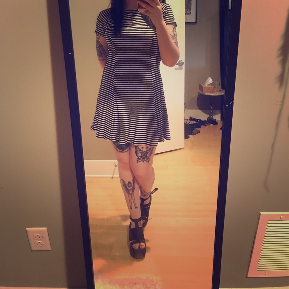 Urban outfitters stripped knit dress