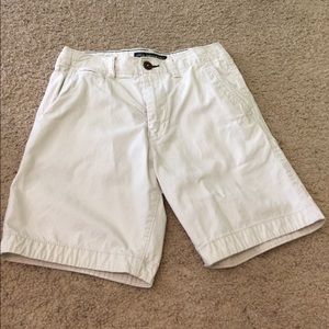american eagle khaki prep shorts