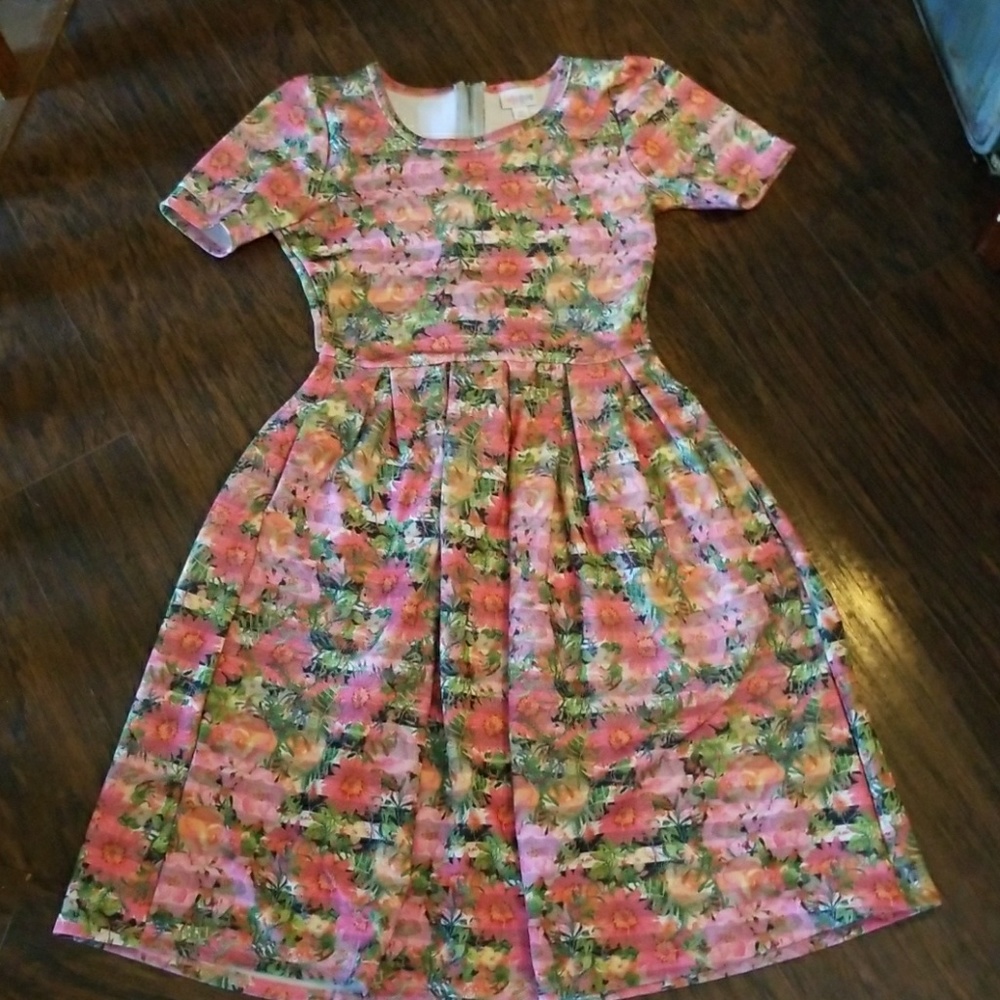 Floral Stripe AMELIA DRESS.