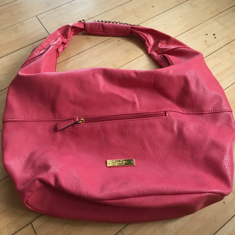 pink handbag