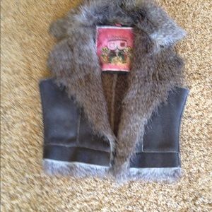 Grey fur vest