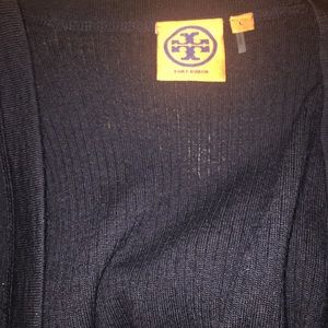 Ribbed navy cardigan size L