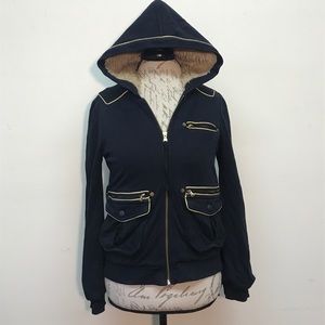 Marc Jacobs Sherpa & Fur Lined Sweatshirt Marc Jacobs Sherpa & Fur Lined Sweatshirt