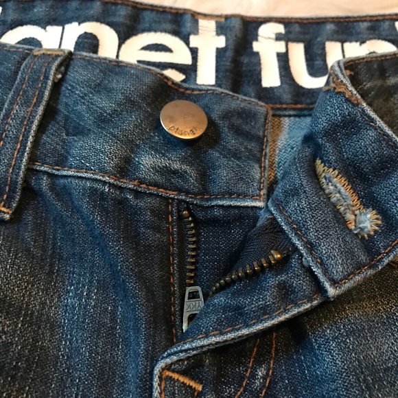 Planet Funk - Distressed Jean Shorts - Size 24 - Picture 5 of 6