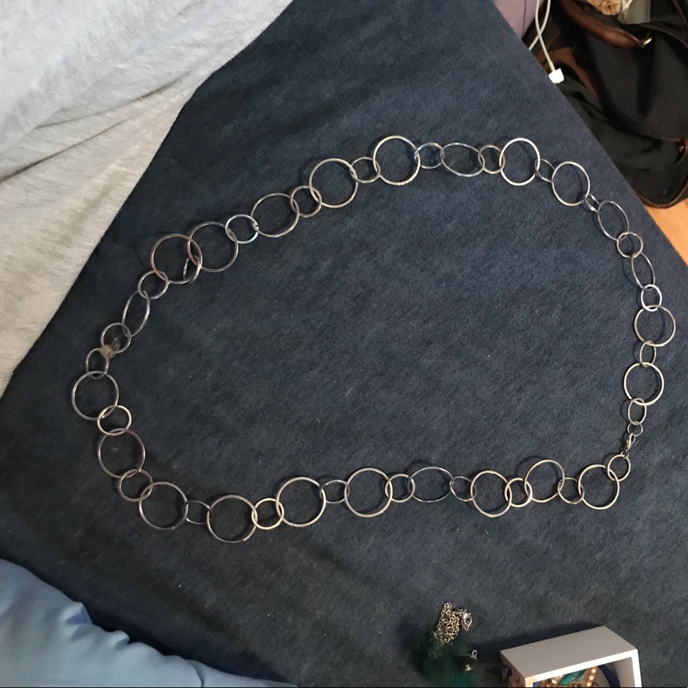 Silver Hoop Necklace