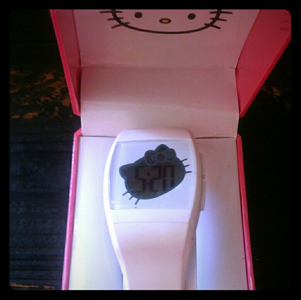 Hello Kitty white sports watch