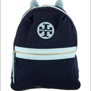 Tory Burch Soft Nylon Navy Backpack