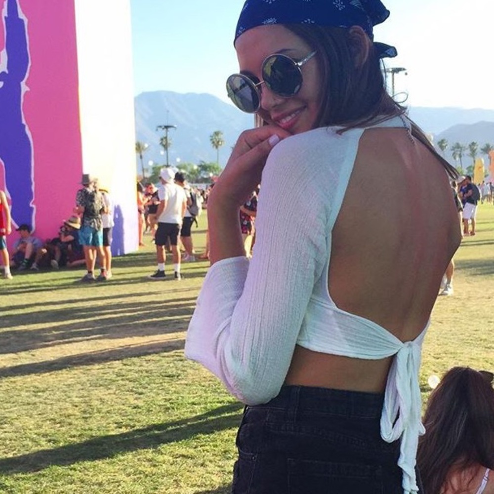 Brandy Melville open back tie shirt