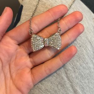 Sparkly Bow Necklace
