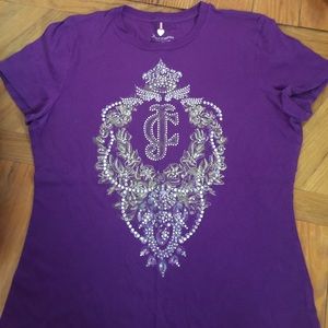 Juicy couture rhinestone a short sleeve shirt