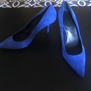 Kick off 2018 Zara blue suede heels