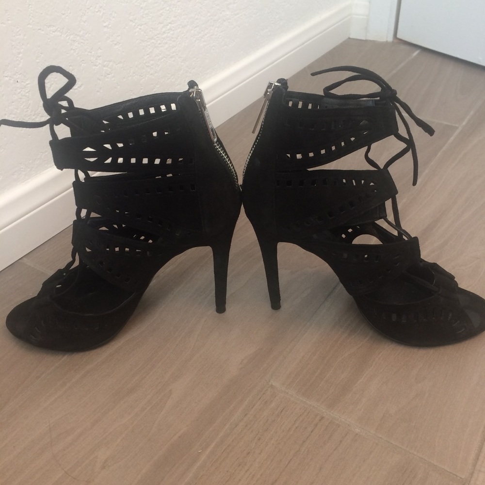 Zara lace up high heel