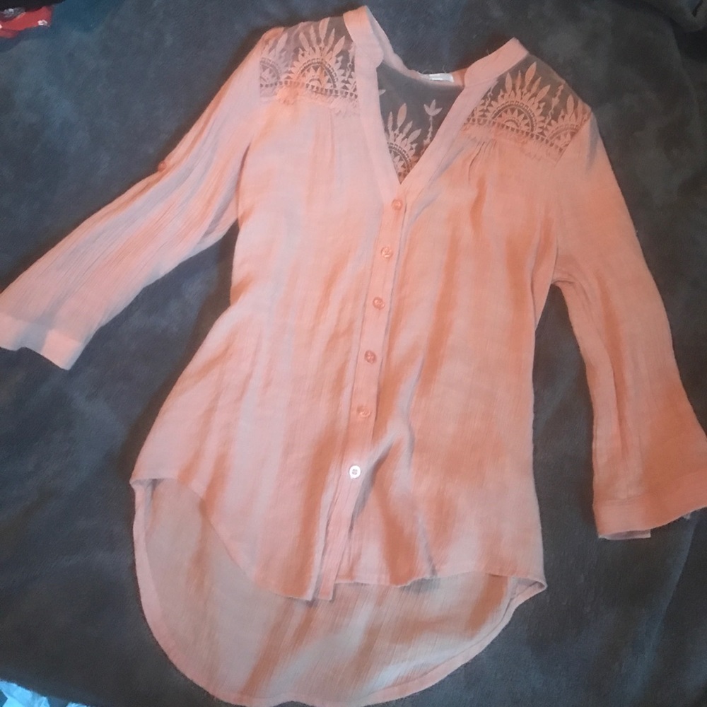 Small peach shirt