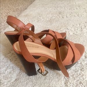 Taupe Platform Heels