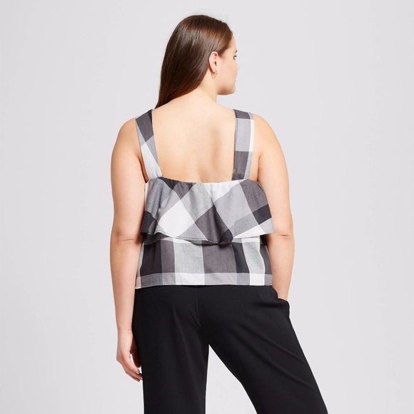 3/$25 New WHO WHAT WEAR Buffalo Plaid Tank Top C4 - Picture 2 of 8