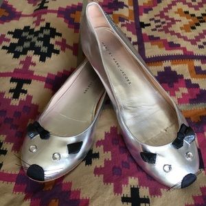 Marc by Marc Jacobs Silver Mouse Flats 🐭