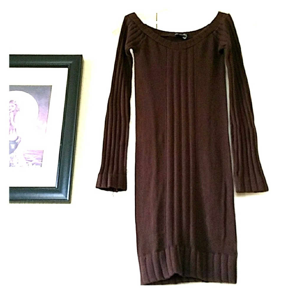 Gorgeous Brown bebe Body-Con Long Knit Top