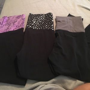 3 pairs of Victoria's Secret yoga leggings