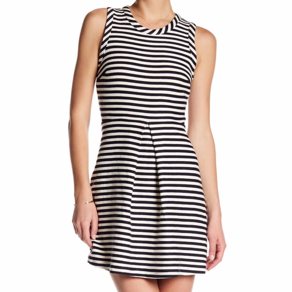 Madewell Afternoon Striped Dress Black and White