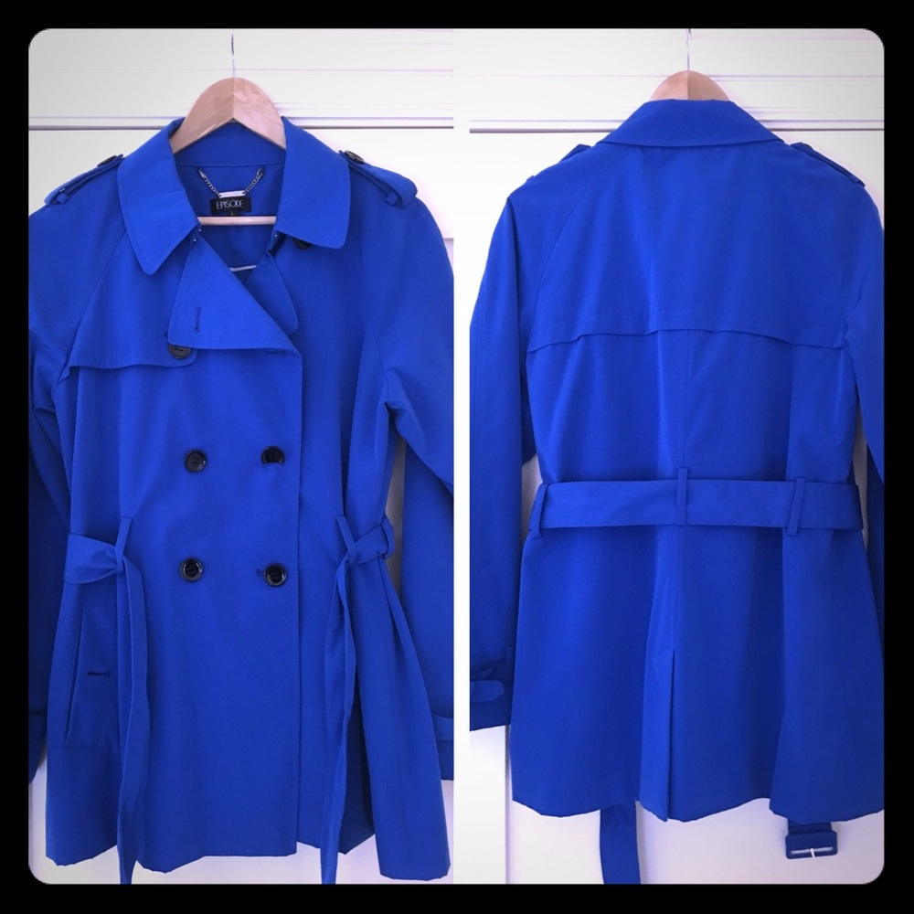 Episode Rain Coat in Electric Blue