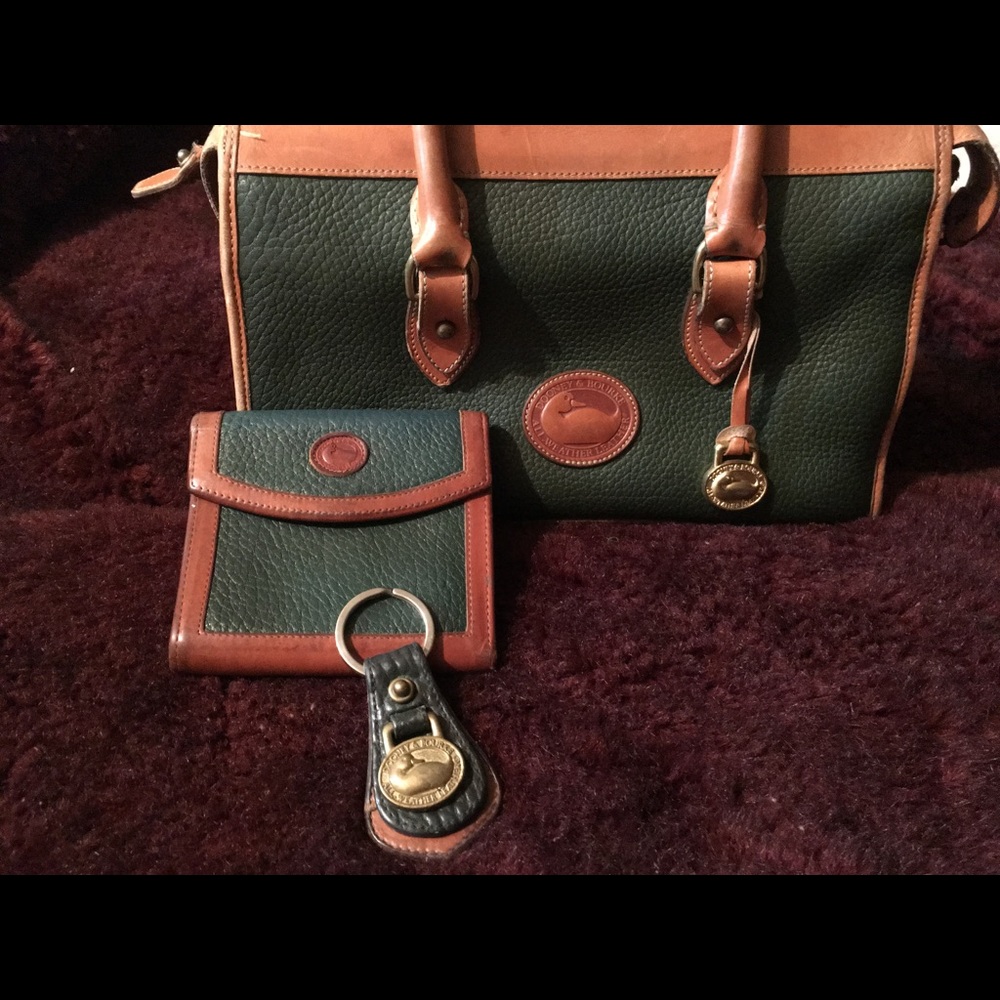 Vintage Green Dooney and Burke Satchel