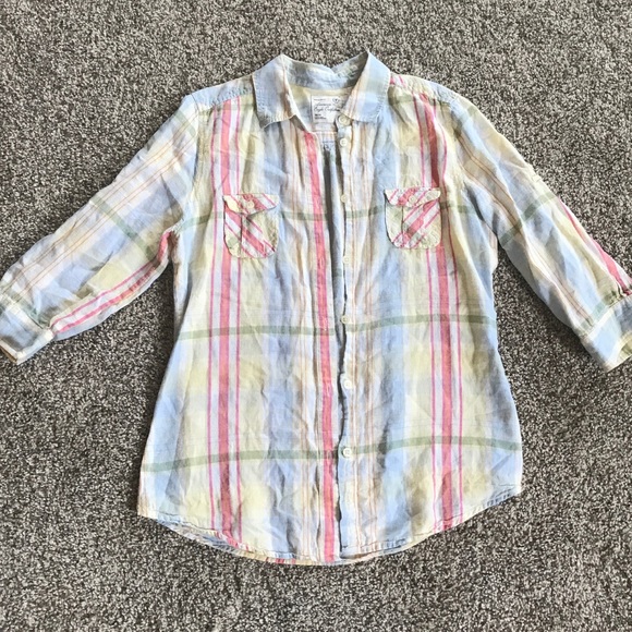 American Eagle plaid button up - Picture 1 of 5