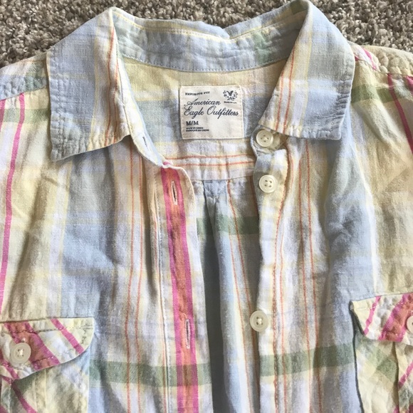 American Eagle plaid button up - Picture 2 of 5