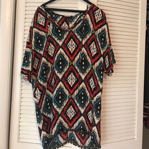 Tribal Print Dress/Tunic length top