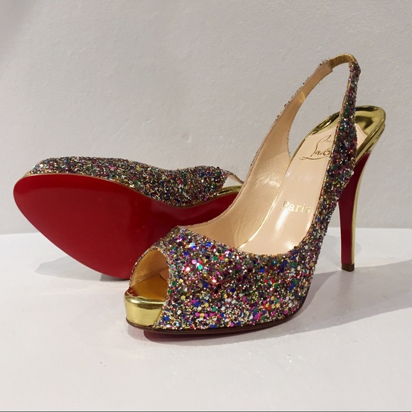 SOLD Authentic Christian Louboutin glitter heels - Picture 2 of 5