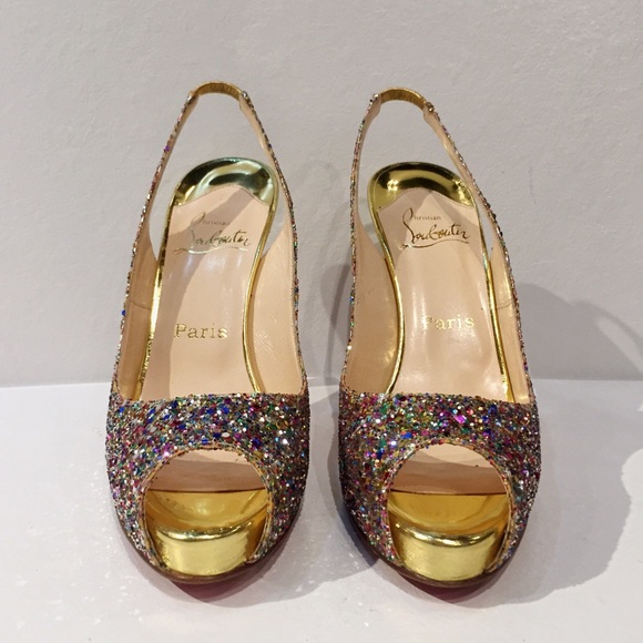 SOLD Authentic Christian Louboutin glitter heels - Picture 3 of 5
