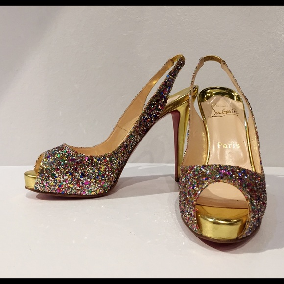 SOLD Authentic Christian Louboutin glitter heels - Picture 4 of 5