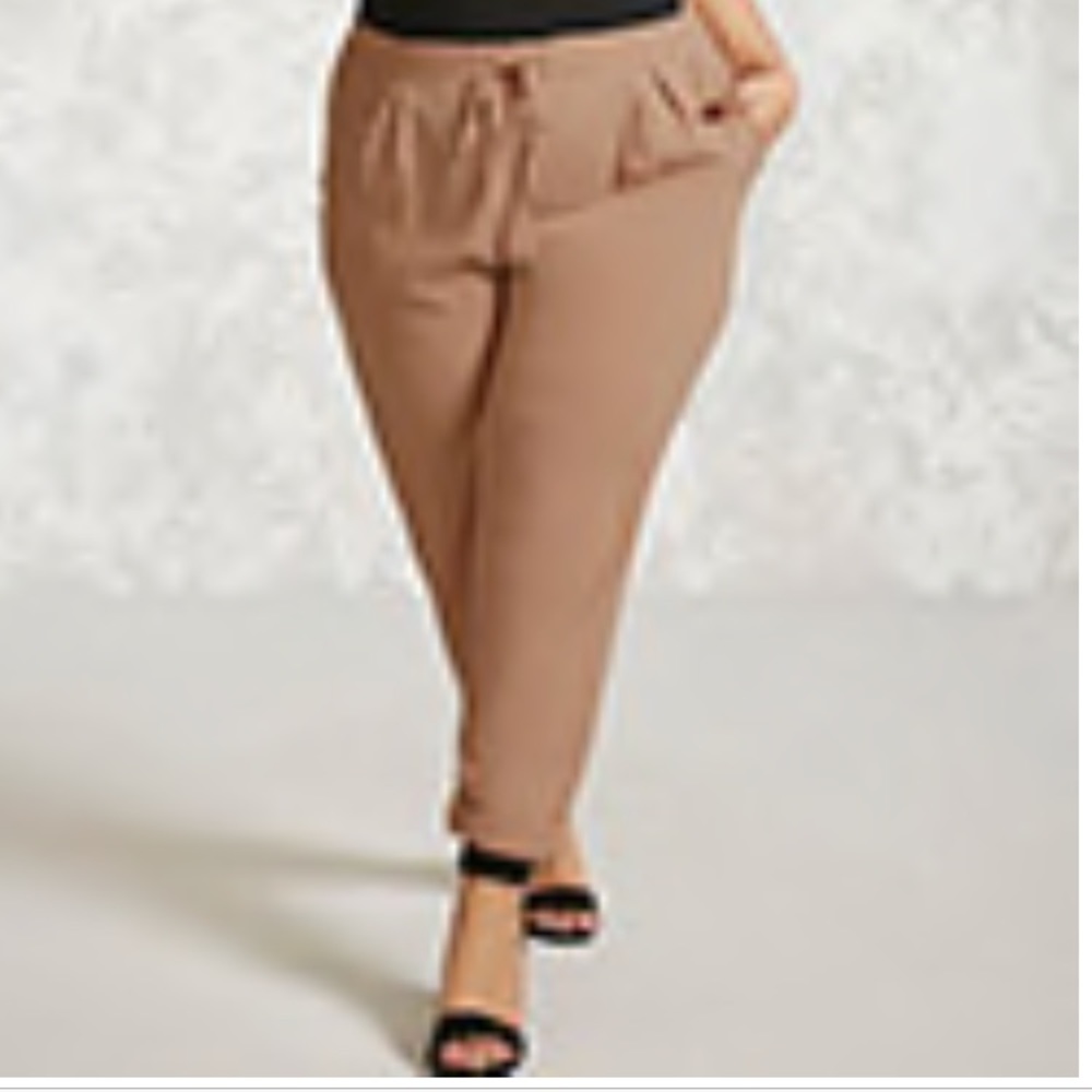 Forever 21 Blush Drawstring Cropped pants