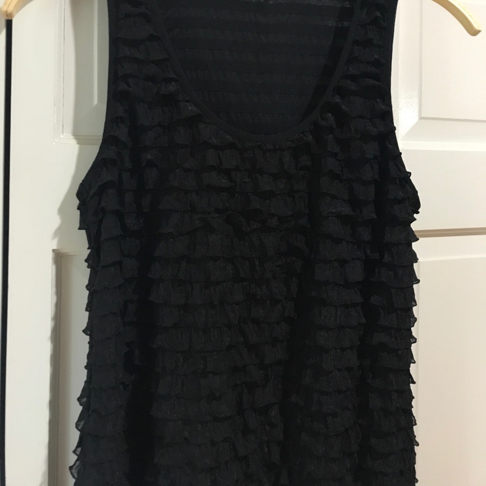 Free People Little Black Ruffled Dress (M) - Picture 2 of 6