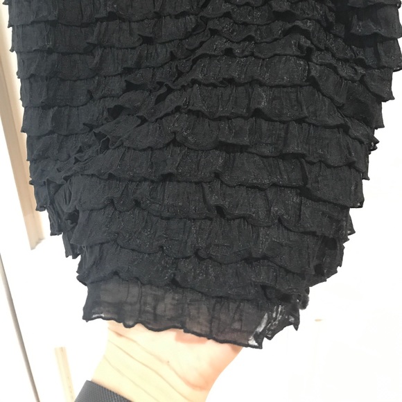 Free People Little Black Ruffled Dress (M) - Picture 4 of 6
