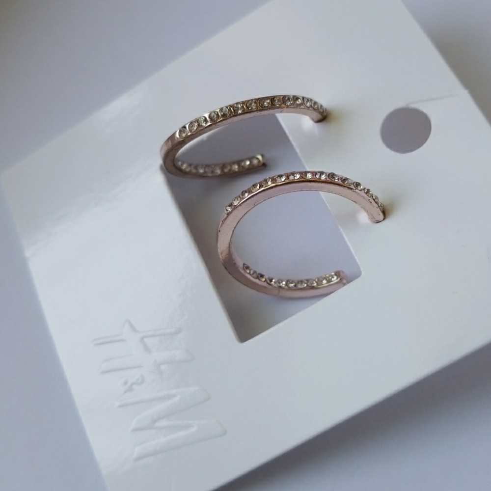 Elegant Divided ear rings half loops