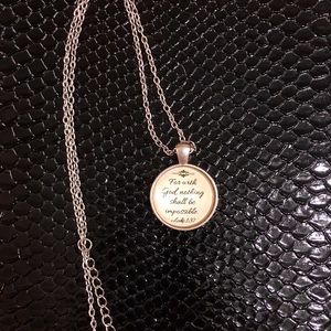 Necklace with message Luke1:37